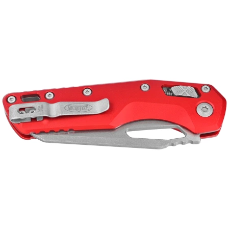 Microtech MSI S/E Knife Red Slab Side Aluminum, Apocalyptic M390MK by Tony Marfione (210-10APRD)