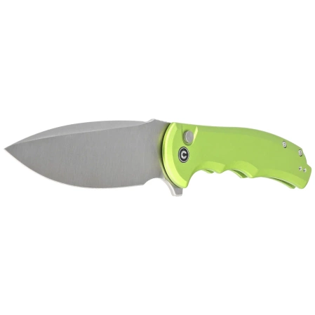 Civivi Knife Button Lock Praxis Lime Green Aluminum, Satin Nitro-V (C18026E-3)