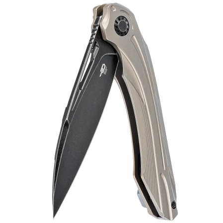 Nóż składany Bestech Wibra Bronze Titanium, Black Stonewashed M390 by Kombou (BT2001E)