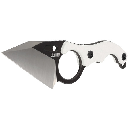 Kubey Hippocam KU166C Knife Ivory G10, Satin/Blackwashed D2