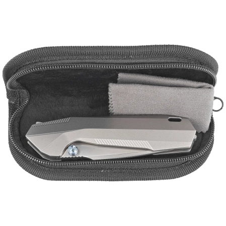 Remette RT-WK1-A Disassemble Knife Gray Titanium, Hand Grinding Pearlescent M390