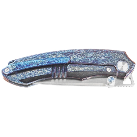 Remette Wild Species Knife Dark Blue Titanium, Hand Grinding M390 (WD108-B)