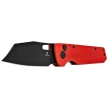 Bestechman Guardian Knife Red G10 w/ Carbon Fiber Pattern, Black PVD D2 (BMK11F)