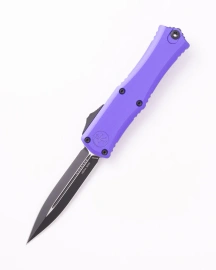 Microtech Hera II Mini D/E OTF Knife Purple Aluminum, Black M390MK by Tony Marfione (1702M-1PU)