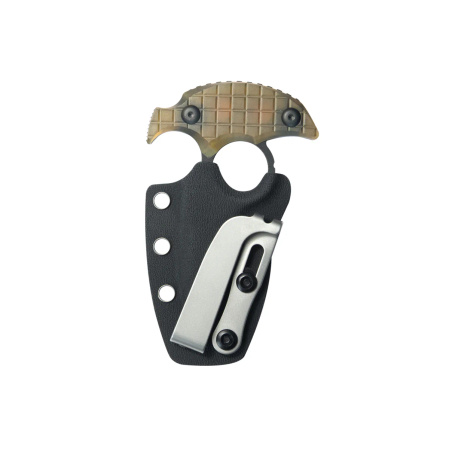 Nóż Kubey Cavy Yellow Ultem, Blackwashed 14C28N by MUZI Design (KU403E)