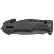BlackFox G10 Black Rescue Folding Knife (BF-115)