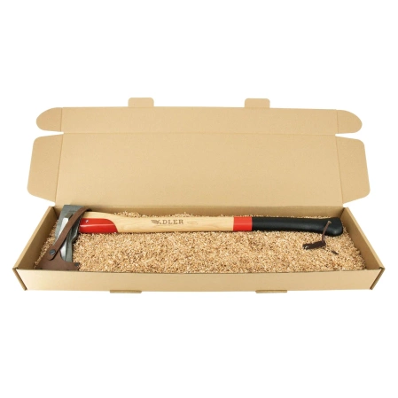 Adler Long Splitter Axe Red/Black Hickory Wood, C45 Carbon Steel (130.0H200A011)