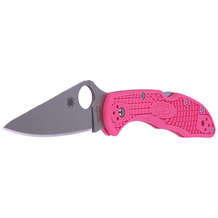 Spyderco Delica 4 FRN Pink, Plain CPMS30V (C11FPPNS30V)