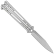 Nóż motylkowy Third Decor Habitat Balisong Satin Stainless Steel, Satin 420 (K2920B)