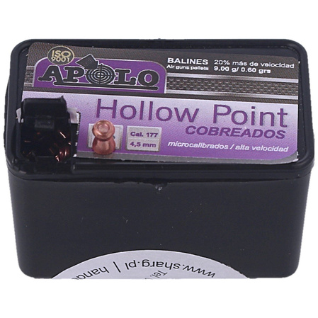 Apolo Hollow Point Copper AirGun Pellets .177/4.5 mm, 400 pcs 0.60g/9.0gr (19990)