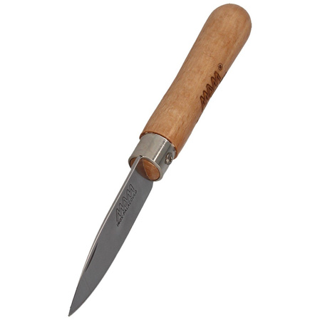 MAM Pocket Knife with Tip, Light Beech Wood 61mm (2025/2-A)