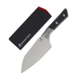 Nóż kuchenny Microtech Santoku 6'' Titanium Bolster/Black G10, Stonewashed M390MK (3200B-10BK)