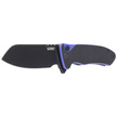 Nóż składany Kubey Creon Black/Blue G10, Blackwashed AUS-10 (KU336D)