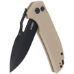 Kubey Knife RDF Tan G10, Blackwash AUS-10 by HYDRA Design (KU316F)
