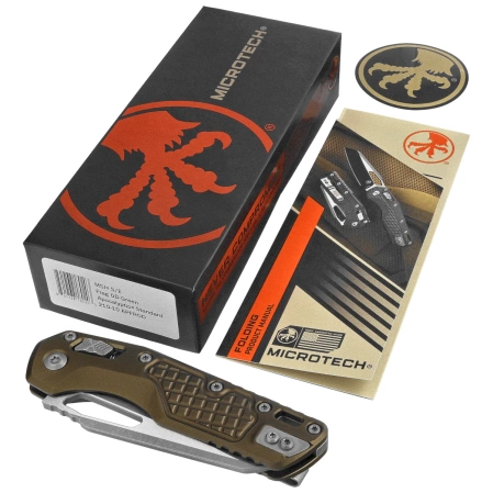 Nóż składany Microtech MSI S/E OD Green Frag Aluminium, Apocalyptic M390MK by Tony Marfione (210-10APFROD)