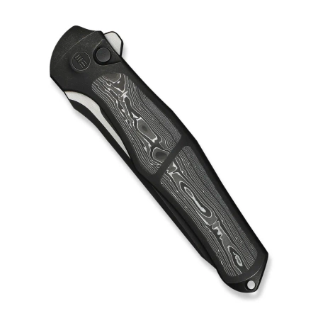 Nóż składany WeKnife 702XI LE No 087/150 Black Integral Titanium/Aluminum Foil Carbon Fiber, Black Stonewashed M390 (WE07B-2)