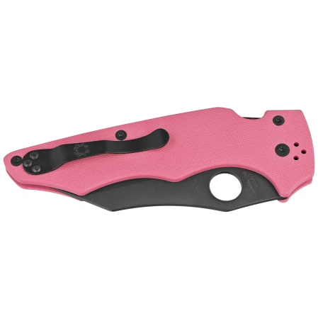 Spyderco Yojumbo Sprint Run Knife Pink G10, Black DLC CPM S30V by Michael Janich (C253GPNBK)