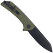 Sencut Knife Fritch Green Canvas Micarta, Black Stonewashed 9Cr18MoV (S22014-1)