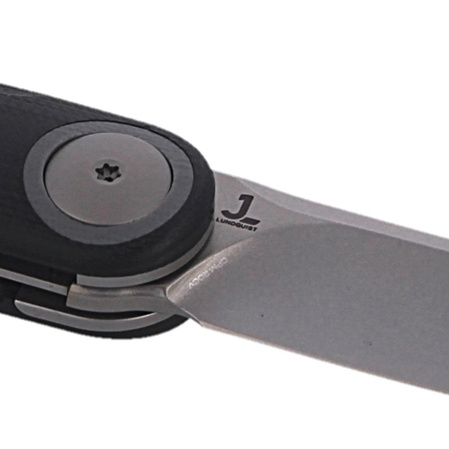 WE Knife Eidolon Drop Point Black G10, Stonewashed CPM 20CV by Justin Lundquist (WE19074A-B)