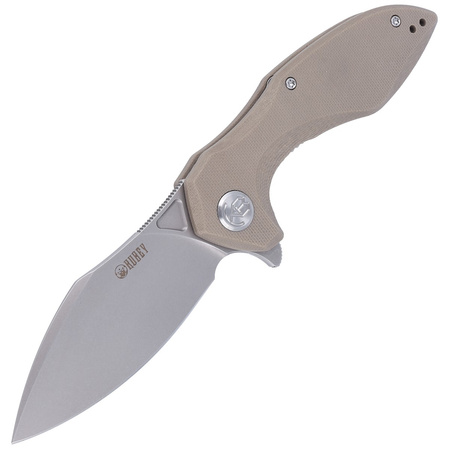 Nóż składany Kubey Noble Tan G10, Bead Blasted D2 (KU236C)