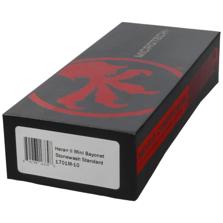 Nóż automatyczny OTF Microtech Hera II Mini Bayonet Black Aluminium, Stonewashed M390MK by Tony and Sean Marfione (1701M-10)