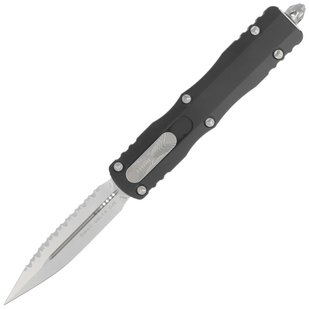 Microtech Dirac Delta D/E OTF Knife Black Aluminum, Stonewashed F/S by Tony Marfione (227-12)