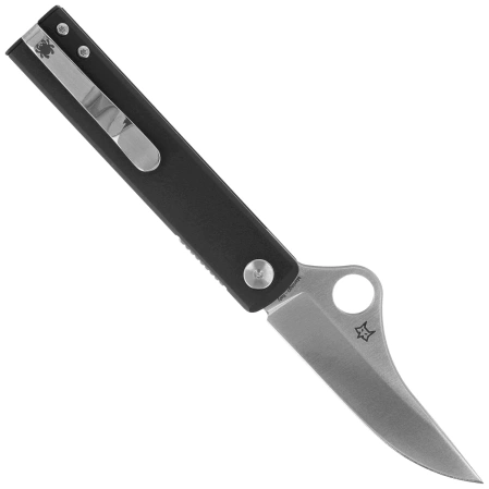 Nóż składany Spyderco Essenza Black Aluminium, Satin N690Co by Riccardo Gobbato (C272ALBKP)