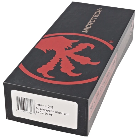 Microtech Hera II D/E OTF Knife Black Aluminum, Apocalyptic M390MK by Tony and Sean Marfione (1702-10AP)