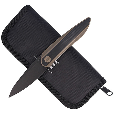 Nóż składany WE Knife Black Void Opus Bronze Titanium / Black G10, Black Stonewashed CPM 20CV by Justin Lundquist (2010C)