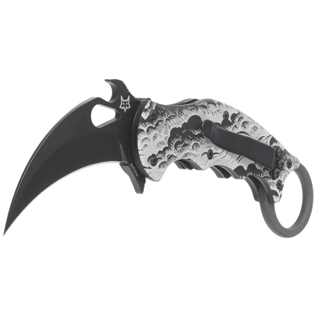 Nóż składany Fox The Storm Karambit Black Aluminium, Black N690Co (FX-599 ALB-2)