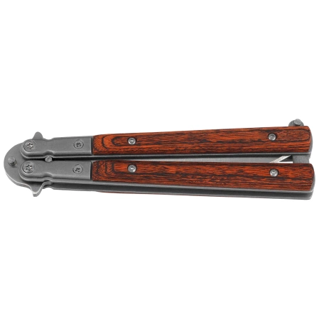 Martinez Albainox Balisong Knife Red Micarta, Satin 3Cr13Mov (02071)