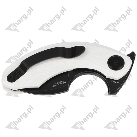 Bestech Strelit White G10, Black Stonewashed 14C28N by Ostap Hel Knife (BG52D)