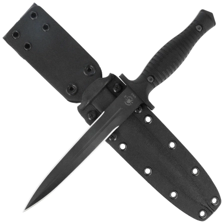 Spartan Blades George V-14 Dagger Knife Black G10, Black PVD MagnaCut by Les George (SB27BKBKKYBK)