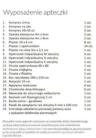 Apteczka pierwszej pomocy Medaid Typ 410 z krzyżem (APT410CR)