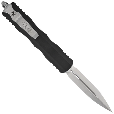 Microtech Dirac Delta D/E OTF Knife Black Aluminum, Stonewashed by Tony Marfione (227-10)