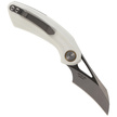 Bestech Bihai White G10, Grey DLC Stonewashed/Satin 14C28N by Ostap Hel Knife (BG53E)