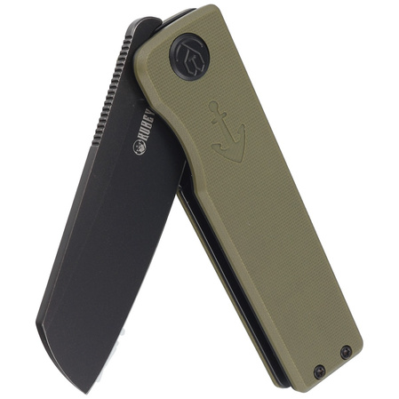 Kubey Knife Sailor Green G10, Blackwashed AUS-10 by Sekira Sochi (KU317C)