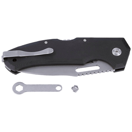 Maserin Nimrod Black G10, Stonewashed M390 by Tommaso Rumici Knife (480/G10N)