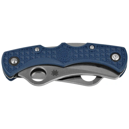 Spyderco Dyad Jr. Lighweight Sprint Run Knife Cobalt Blue FRN, Satin CPM SPY27 by Sal Glesser (C39PSCBL)