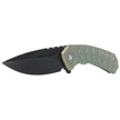 Bestech Buwaya Retro Green Titanium, Black Stonewashed M390 by Kombou Knife (BT2203D)