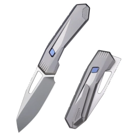 Remette RT-Agile Peregrine Falcon Knife Ceramic Sandblasting Titanium, Satin/Pearlescent M390 (RTCZ-G)