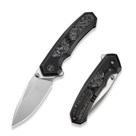 WeKnife Corwyn Bronze-Black Titanium/Aluminum Foil Carbon Fiber, Satin M390 (WE24088-3)