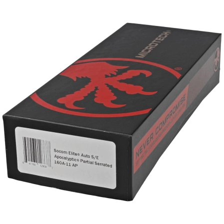Nóż automatyczny Microtech Socom Elite Auto S/E Black Aluminium, Apocalyptic P/S M390 by Tony Marfione (160A-11AP)