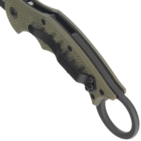 Nóż składany Fox The Dart Karambit OD Green G10, Black Idroglider N690 by Doug Marcaida (FX-597 OD)