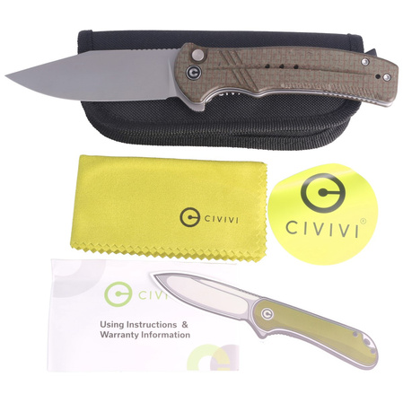 CIVIVI Cogent Green Micarta, Bead Blasted (C20038D-5)