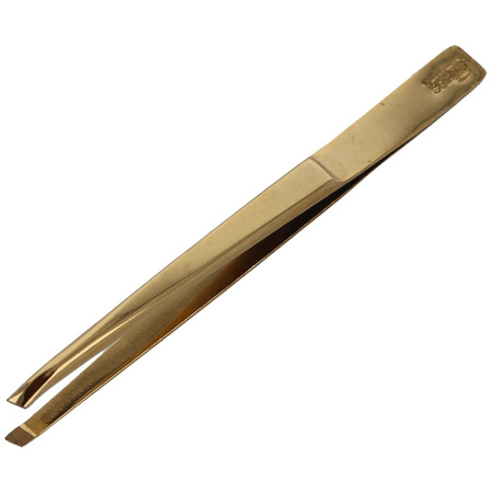 Herbertz Solingen Bent / Curved, Gilded 75mm (218G CU 3) Tweezers