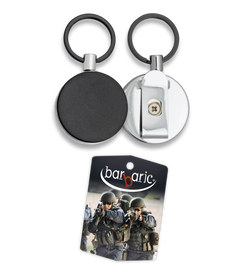 Barbaric Retractoir With Clip Black PVC/Chrome Steel 70cm (09921)