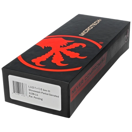 Microtech LUDT Gen III T/E Automatic Knife Black Aluminum, Stonewashed P/S M390MK by Tony Marfione (1136-11)