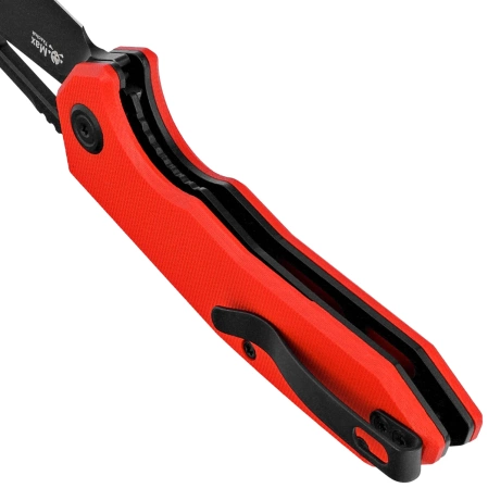 Nóż składany Kubey Vagrant Red G10, Black Stonewashed 14C28N by Maksim Tkachuk (KU291K)