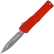 Microtech Combat Troodon Gen III D/E OTF Knife Red Aluminum, Apocalyptic M390MK by Tony Marfione (1142-10APRD)